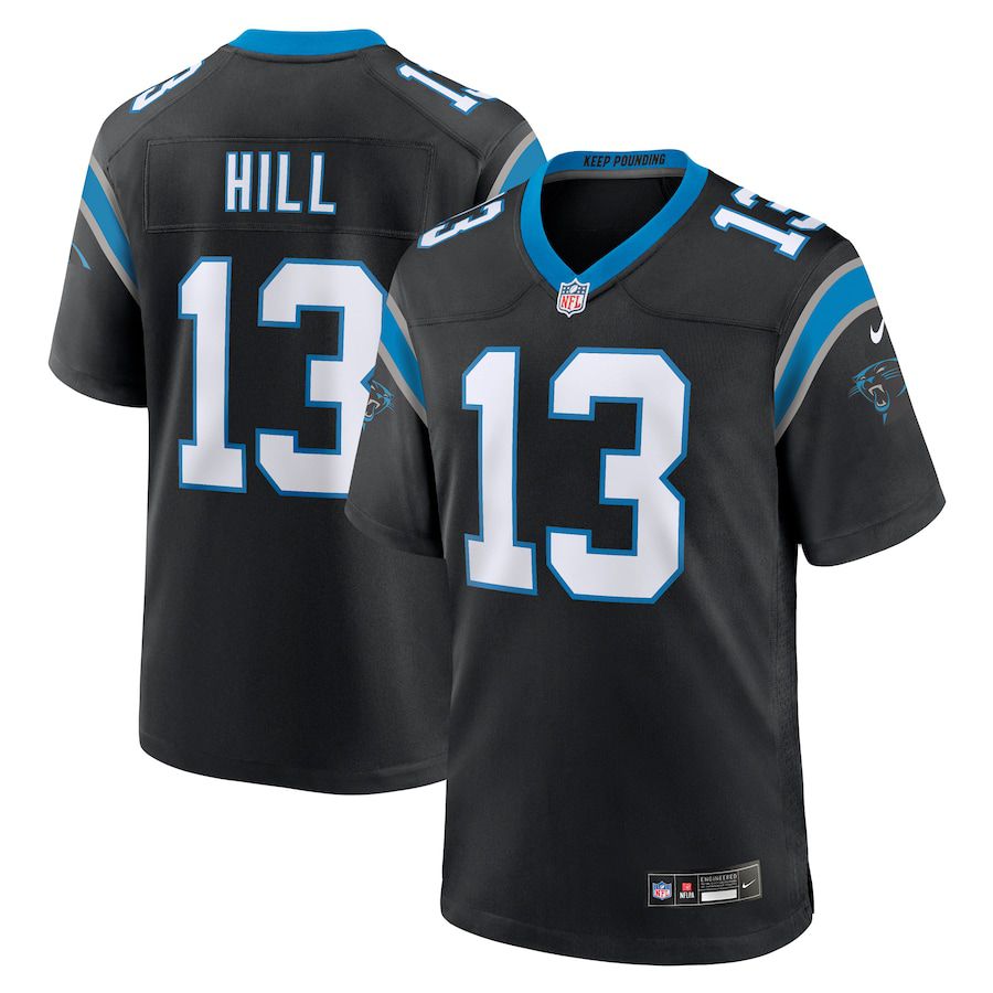 Men Carolina Panthers #13 Troy Hill Nike Black Team Game NFL Jersey